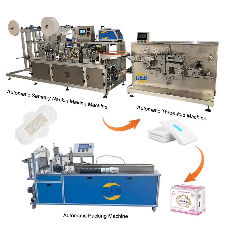 Ultrasonic Machinery Full Automatic Manufacture Ladies Sanitary Pads/Napkin Making Machine for Women